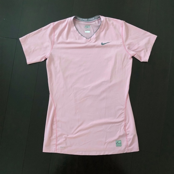 Nike Tops - NWOT Nike Pro athletic pink shirt. Size M (8-10)